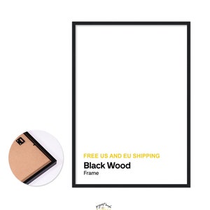 Thin Black Wood Frame, Wooden Frame, Simple Frame, Photo Picture Frames, 5x7 8x12 11x17 12x16 16x20 18x24 20x28 24x36 28x40 12x12 20x20 inch