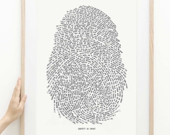 Identity in Christ Thumbprint DIGITAL DOWNLOAD, Bible Verses Art, Modern Bible Verse Print, Jesus print Wall Art Bible Sketch Boho Scripture