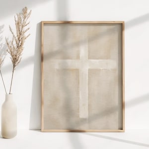 Cross DIGITAL DOWNLOAD, Bible Art Christian Modern wall art Boho Watercolor art scripture Christian gifts minimalist Minimal Jesus Art Print