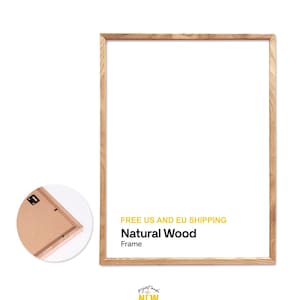 Thin Natural Wood Frame, Oak Wooden Frame, Simple Frame, Photo Picture Frames, 5x7 8x12 12x16 12x18 16x20 18x24 20x28 24x36 12x12 20x20 inch