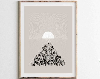 Follow Jesus Christ Print, Minimalist Christian Bible Art (Digital Download)