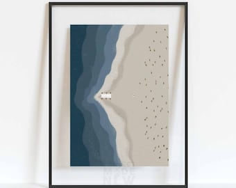 Moses Crossing Jordan Art Print, Modern Christian Decor (Digital Download)