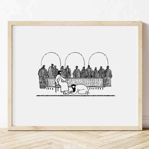 Mary Anointing Jesus DIGITAL DOWNLOAD, At the feet of Jesus Bible Art, Modern Bible Verse Jesus print Wall Art, Bible Sketch, Boho Scripture