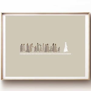 Follow Jesus Christ DIGITAL DOWNLOAD Come Follow Me Bible Art Minimalist Modern Bible Verse Jesus print Wall Art Bible Sketch Boho Scripture