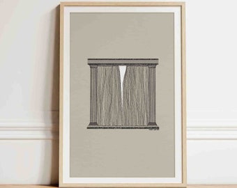 El velo está rasgado DESCARGA DIGITAL, Arte de Jesús, Arte bíblico moderno cristiano, Está terminado, Cartel de crucifixión Imprimir arte de pared, Bocetos bíblicos