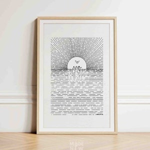 Jesus Baptism DIGITAL DOWNLOAD, Water baptism Bible Art, Baptized gift, Modern Bible poster Jesus print Wall Art Bible Sketch Boho Scripture