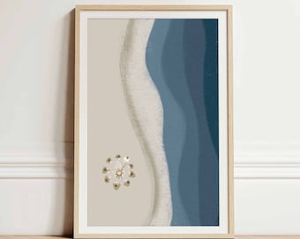 Come Have Breakfast DIGITAL DOWNLOAD, Jesus and fisherman Christian Modern Bible Art Print Beach Miraculous Fish bread Bible Wall Art Sketch