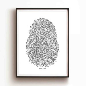 Identity in Christ Thumbprint, Bible Verses Art Christian Scripture Wall Art Decor Jesus Christ Baptism Gift Gods Imprint Modern Bible Print