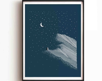 Count the Stars Bible Verse Print, Abraham Descendants, Christian Wall Art (Digital Download)