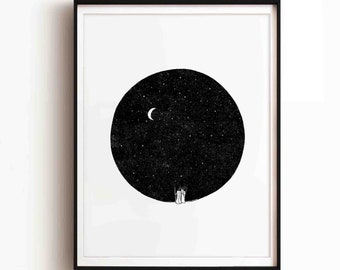 Count the Stars Bible Verse Print, Minimalist Christian Art (Digital Download)
