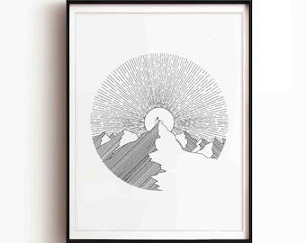 One Lost Sheep, Jesus Leaves the 99 Sheep DIGITAL DOWNLOAD, Bible Sketches, Bible Art, Shepherd Wall Art, Christian Modern Gift, Jesus print