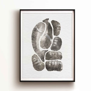 5 Loaves of Bread and 2 Fish DIGITAL DOWNLOAD, Watercolor Bible Sketch, Jesus Feeds 5000, God provides Art Christian Minimalist Modern print