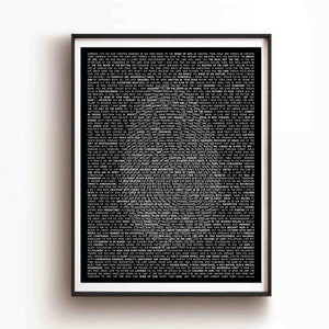 Identity in Christ Thumbprint, Bible Verses Art Christian Scripture Wall Decor Jesus Christ Baptism Gift Gods Fingerprint Modern Bible Print
