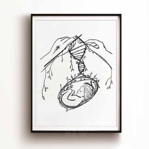 Gestricktes mich im Mutterleib meiner Mutter gerahmtes Plakat, Psalm 139, Schwangerschaftsdruck, Baby-Kinderzimmer Geburt, moderne christliche Bibel-Wand-Kunst