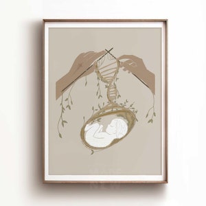 Gestricktes mich im Mutterleib meiner Mutter gerahmtes Plakat, Psalm 139, Schwangerschaftsdruck, Baby-Kinderzimmer Geburt, moderne christliche Bibel-Wand-Kunst