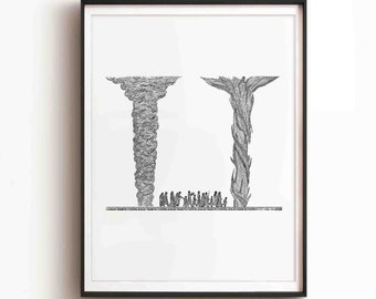 Pillars of Cloud and Fire Print, Exodus Bible Verse Art (Digital Download)