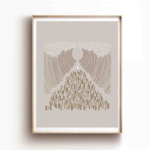 Moses Trennt das Rote Meer POSTER PRINT, Christliche Bibel Kunst, Überquerung des Roten Meers Moderne Kunst, Jesus Druck, Bibel Skizze Schrift Wohnkultur
