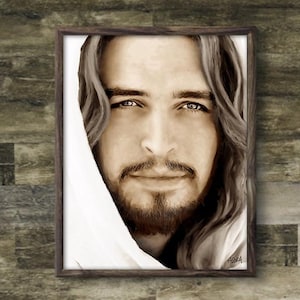 Jesus Christ Portrait Print, Jesus Painting, Jesus Portrait, Jesus Picture, Christian Art, Jesus Christ LDS picture, LDS Art, Christian Gift