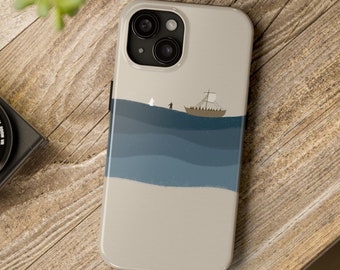 Jesus and Peter Walk on Water Tough Phone Case, Christian Bible Art