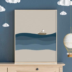 Jesus Calms the Storm DIGITAL DOWNLOAD, Christian Modern Bible Art, Peace Be Still & Know Print, Christ Bible Verse Wall Art, Bible Sketches
