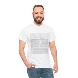 Koszulka z grafiką „Jonasz i wieloryb”, koszula chrześcijańska w stylu boho, biała i beżowa, wszystkie rozmiary zdjęcie 9