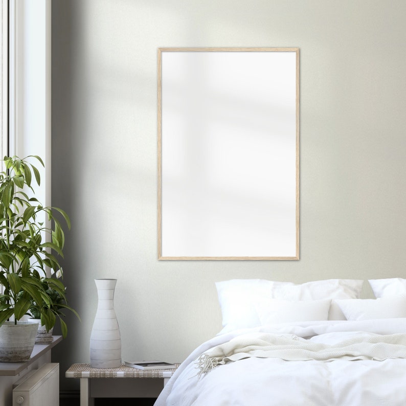 Thin Natural wood frame Matt Molding Photo Frames Black Etsy