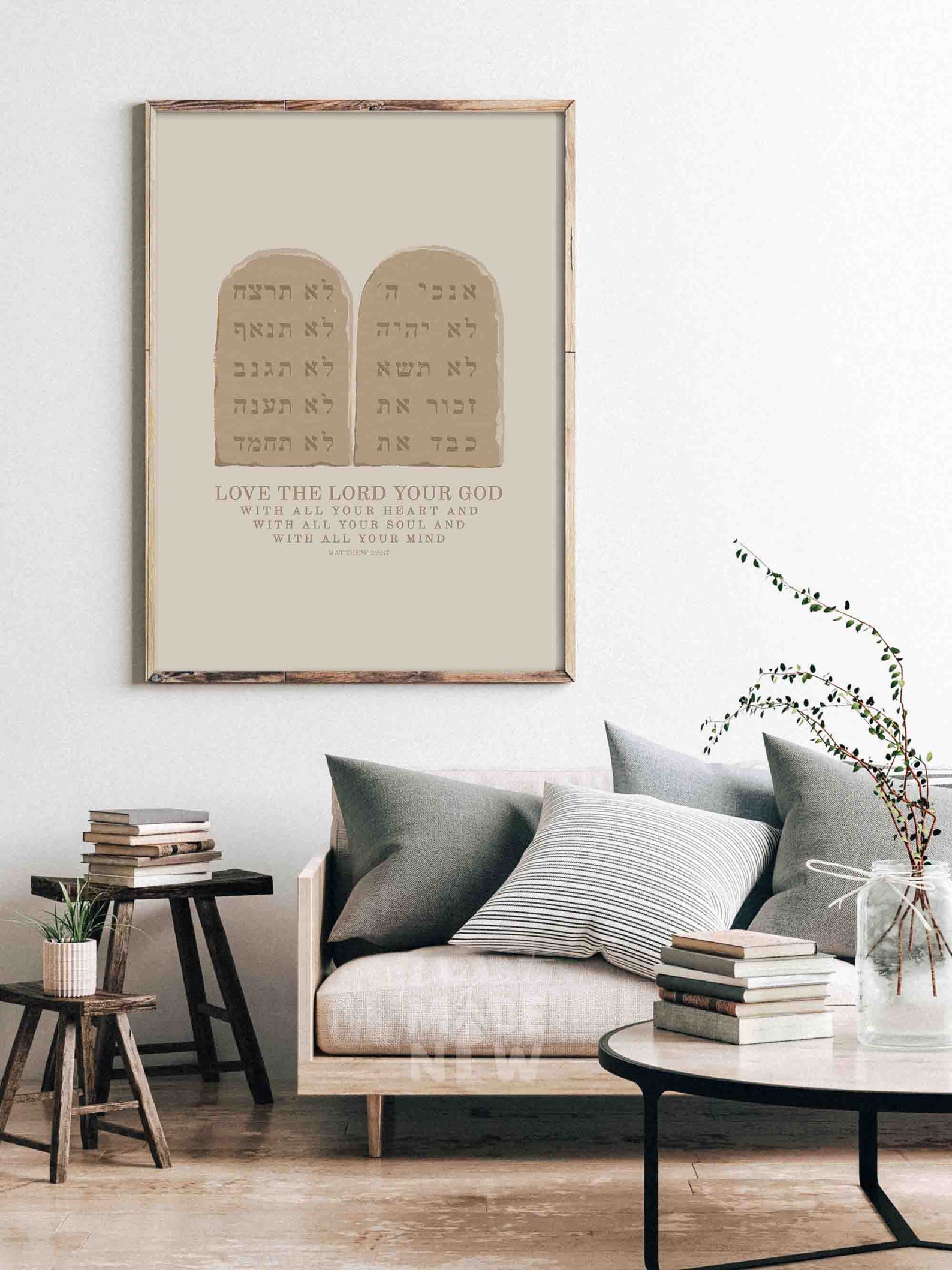 Ten Commandments DIGITAL DOWNLOAD, Jesus Commandment Bible Sketches ...