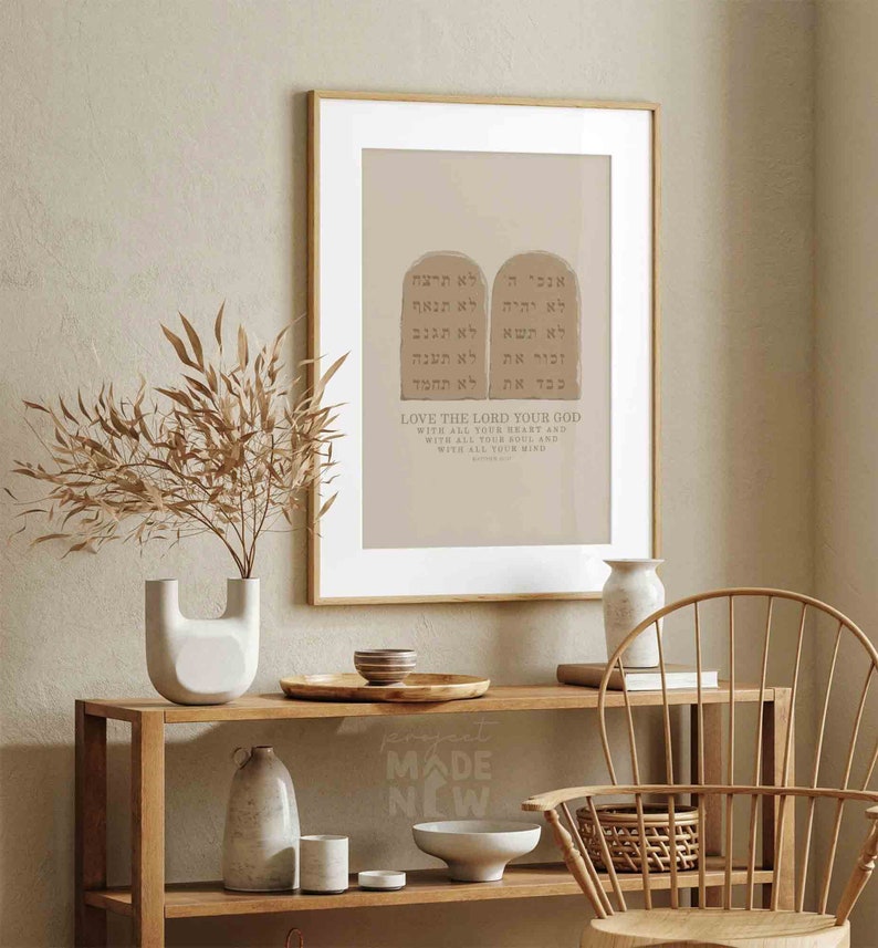 Ten Commandments DIGITAL DOWNLOAD, Jesus Commandment Bible Sketches ...