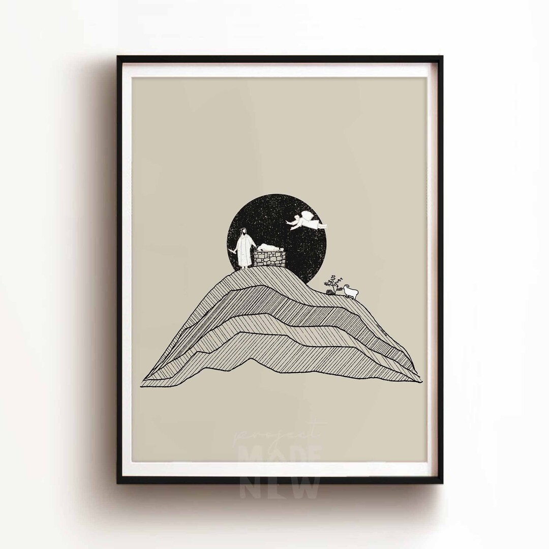 Abraham Sacrifices Isaac DIGITAL DOWNLOAD, Christian Modern Art ...