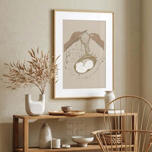 Knitted Me in My Mother's Womb Framed Poster, Psalm 139, Pregnancy print, Baby Nursery Birth Fearfully Made, Modern Christian Bible Wall Art