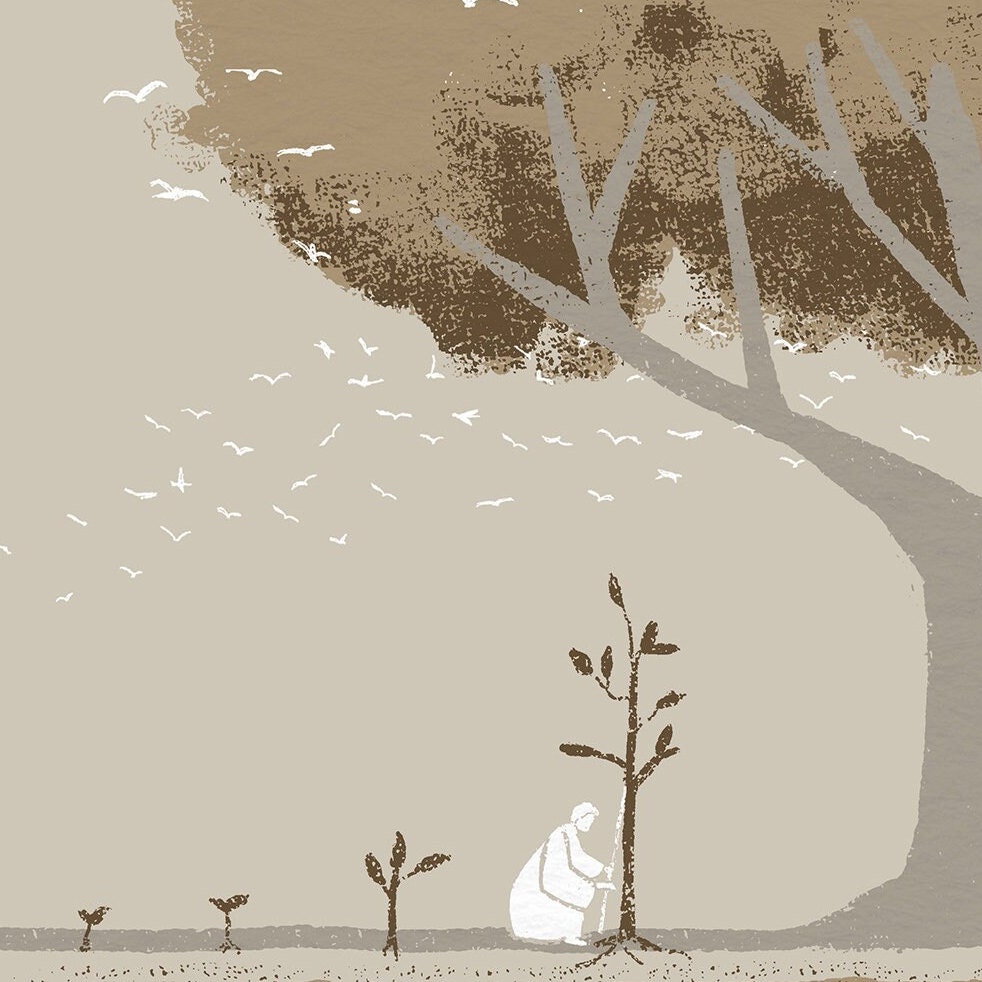 Parable of the Mustard Seed DIGITAL DOWNLOAD, Jesus Bible Art Modern ...