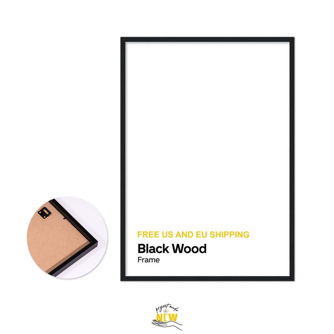 Thin Black Wood Frame, Wooden Frame, Simple Frame, Photo Picture Frames