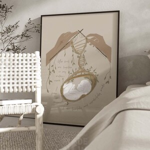 Knitted Me in My Mother's Womb Framed Poster, Psalm 139, Pregnancy print, Baby Nursery Birth Fearfully Made, Modern Christian Bible Wall Art