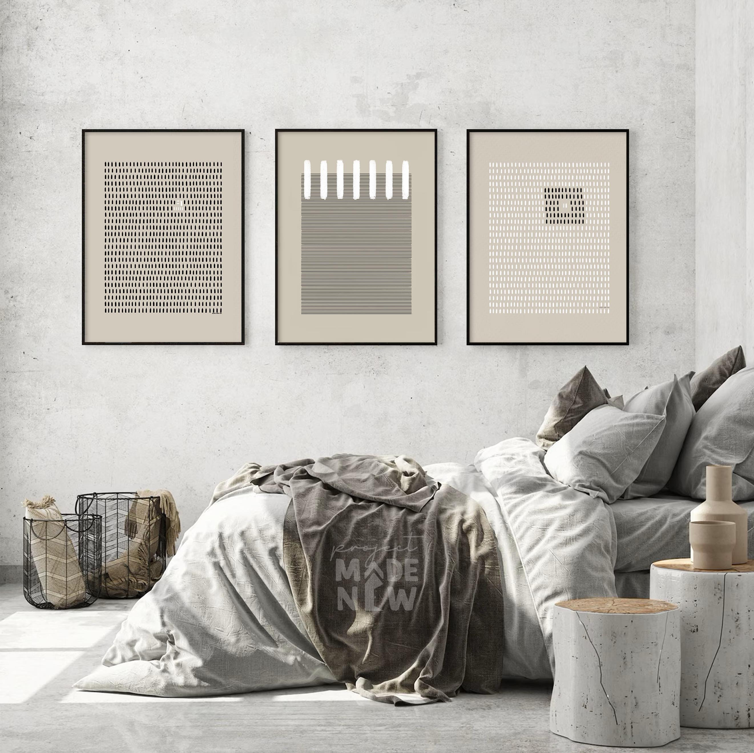 Christian Abstract Wall Art Set of 3 FRAMED PRINT, 3 for 2 Modern ...