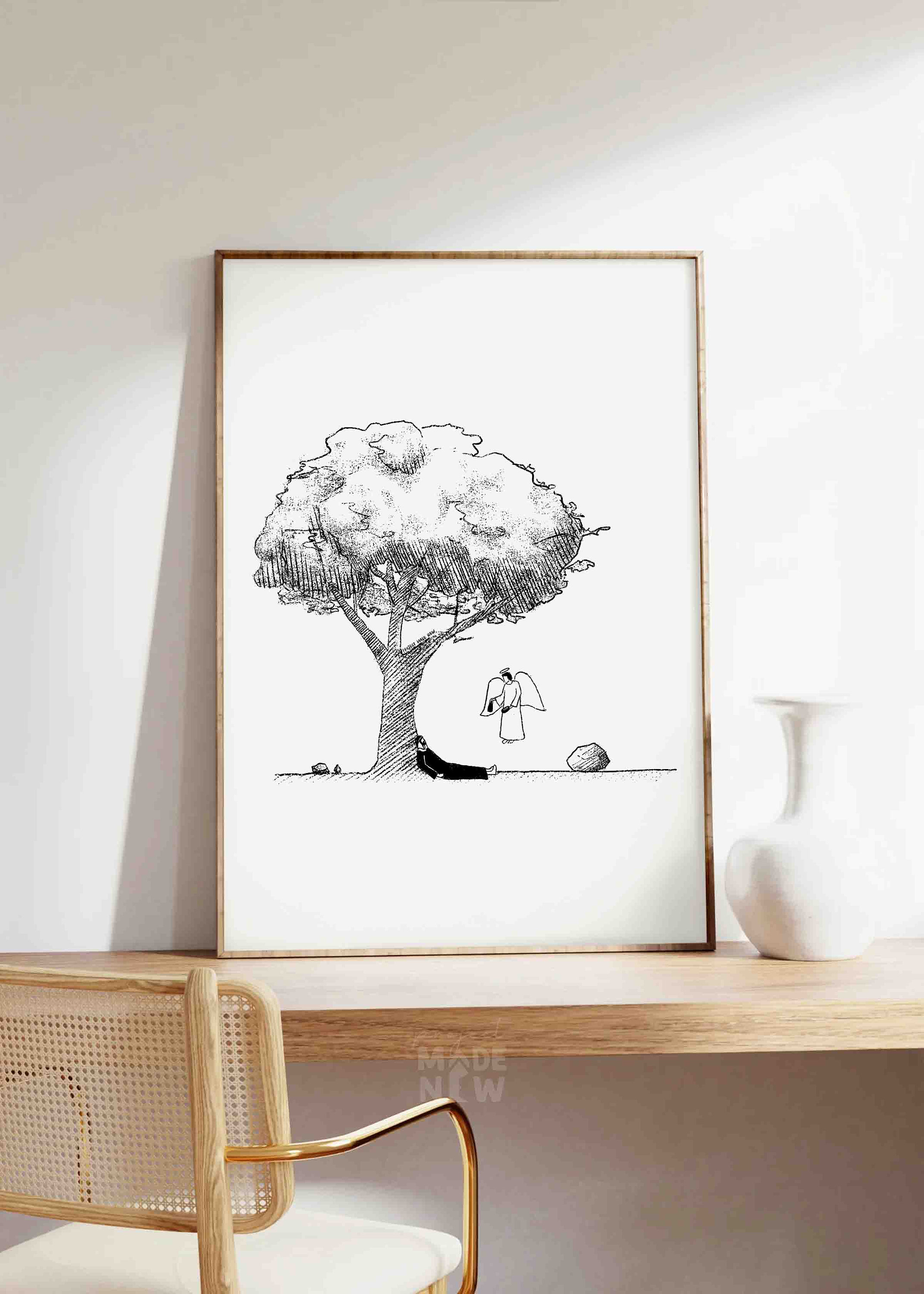 Elijah Under the Juniper Tree DIGITAL DOWNLOAD, Bible Sketches ...