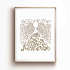 Moses Parting the Red Sea DIGITAL DOWNLOAD, Christian Modern Bible Art, Moses Crossing the Red Sea Modern Wall Art, Jesus print Bible Sketch