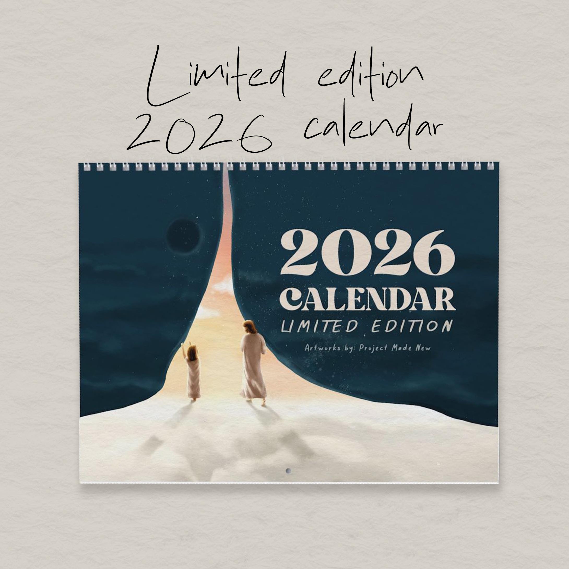 Christian 2026 Calendar Wall, LIMITED EDITION, Christian Artworks