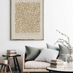 I Am The Vine, You Are The Branches, John 15:5 DIGITAL DOWNLOAD Bible Art Christian Minimalist Modern Print Wall Bible Sketch Boho Scripture