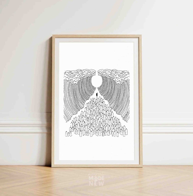 Moses Parting the Red Sea DIGITAL DOWNLOAD Christian Bible - Etsy