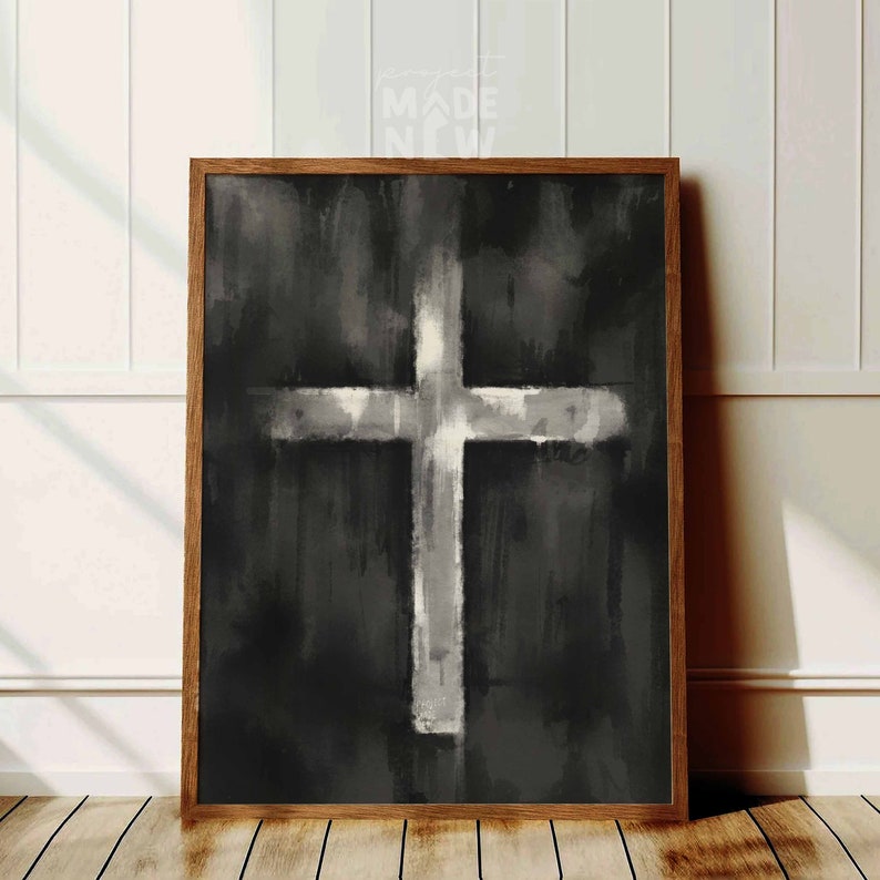 Cross DIGITAL DOWNLOAD, Bible Art Christian Modern Wall Art Boho ...