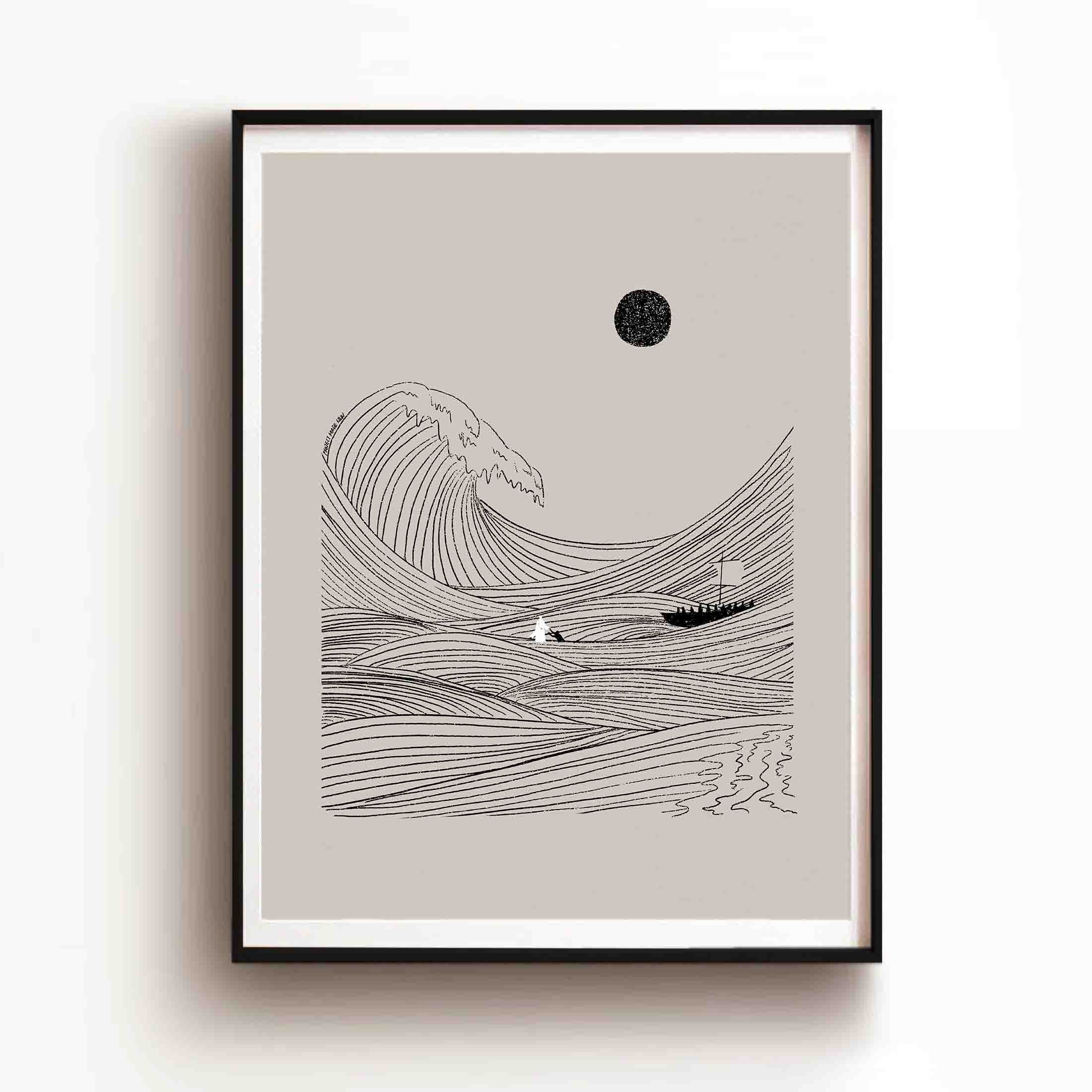 Walk on Water DIGITAL DOWNLOAD, Jesus and Peter Bible Art, Modern Bible ...
