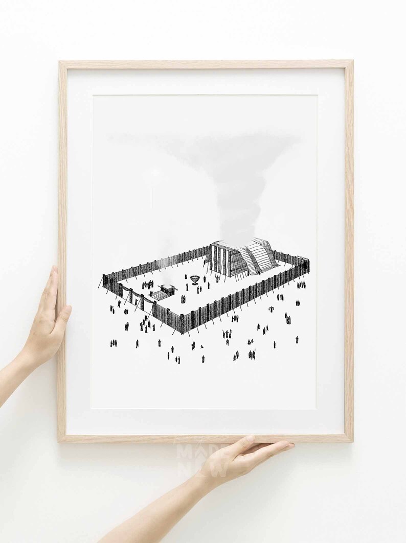 Tabernacle Exodus DIGITAL DOWNLOAD, Christian Bible Art, Modern Bible ...