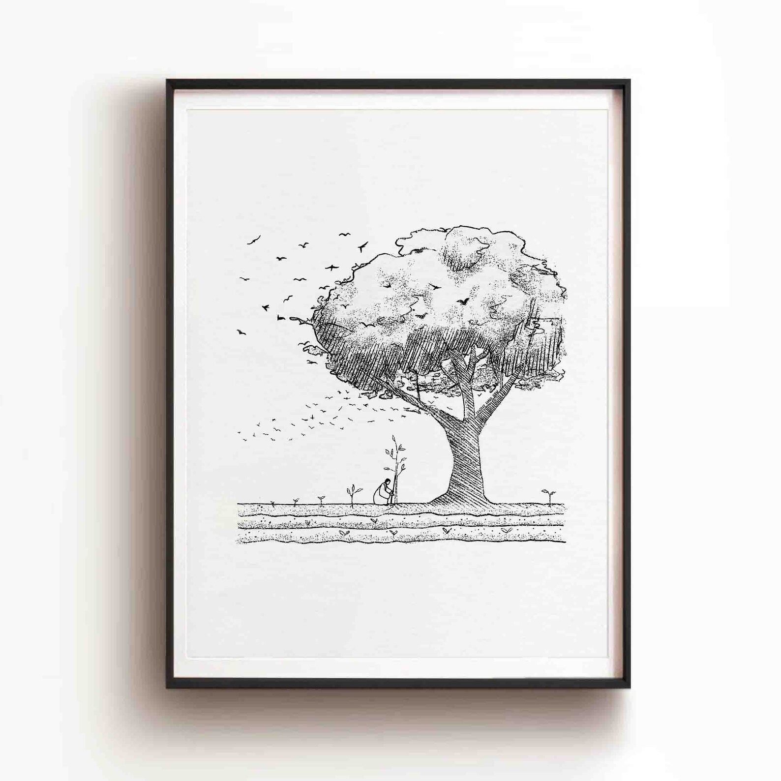 Parable of the Mustard Seed DIGITAL DOWNLOAD, Jesus Bible Art Modern ...
