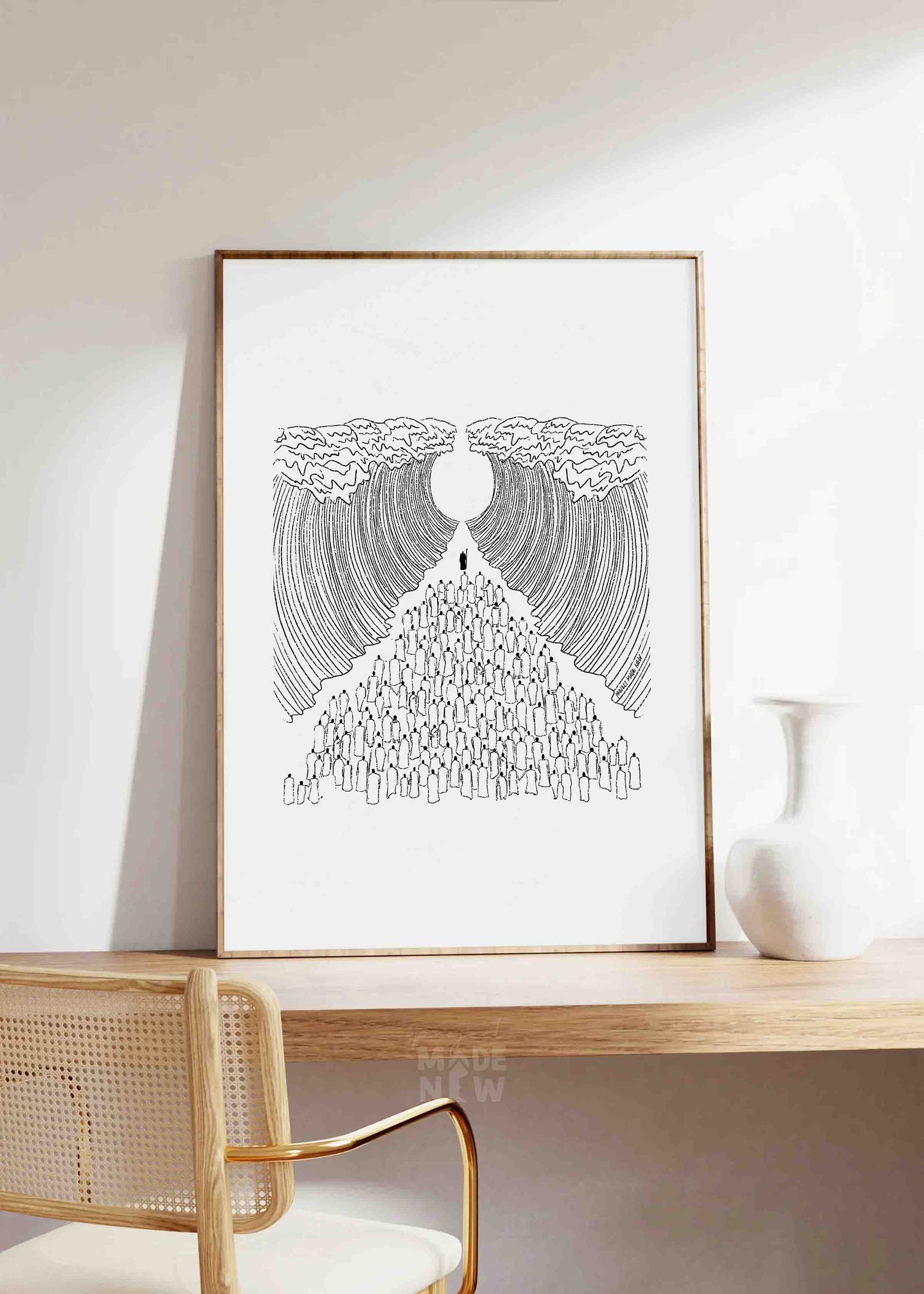 Moses Parting the Red Sea DIGITAL DOWNLOAD Christian Bible - Etsy