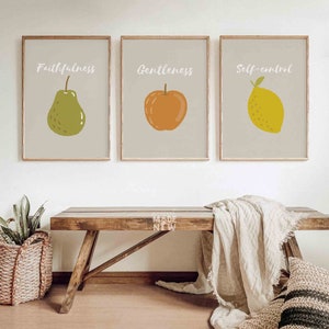Fruit of the Spirit Prints, Set of 9 Christian Wall Art (digital ...