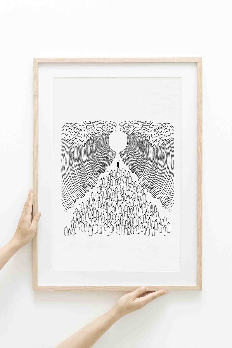 Moses Parting the Red Sea DIGITAL DOWNLOAD Christian Bible - Etsy