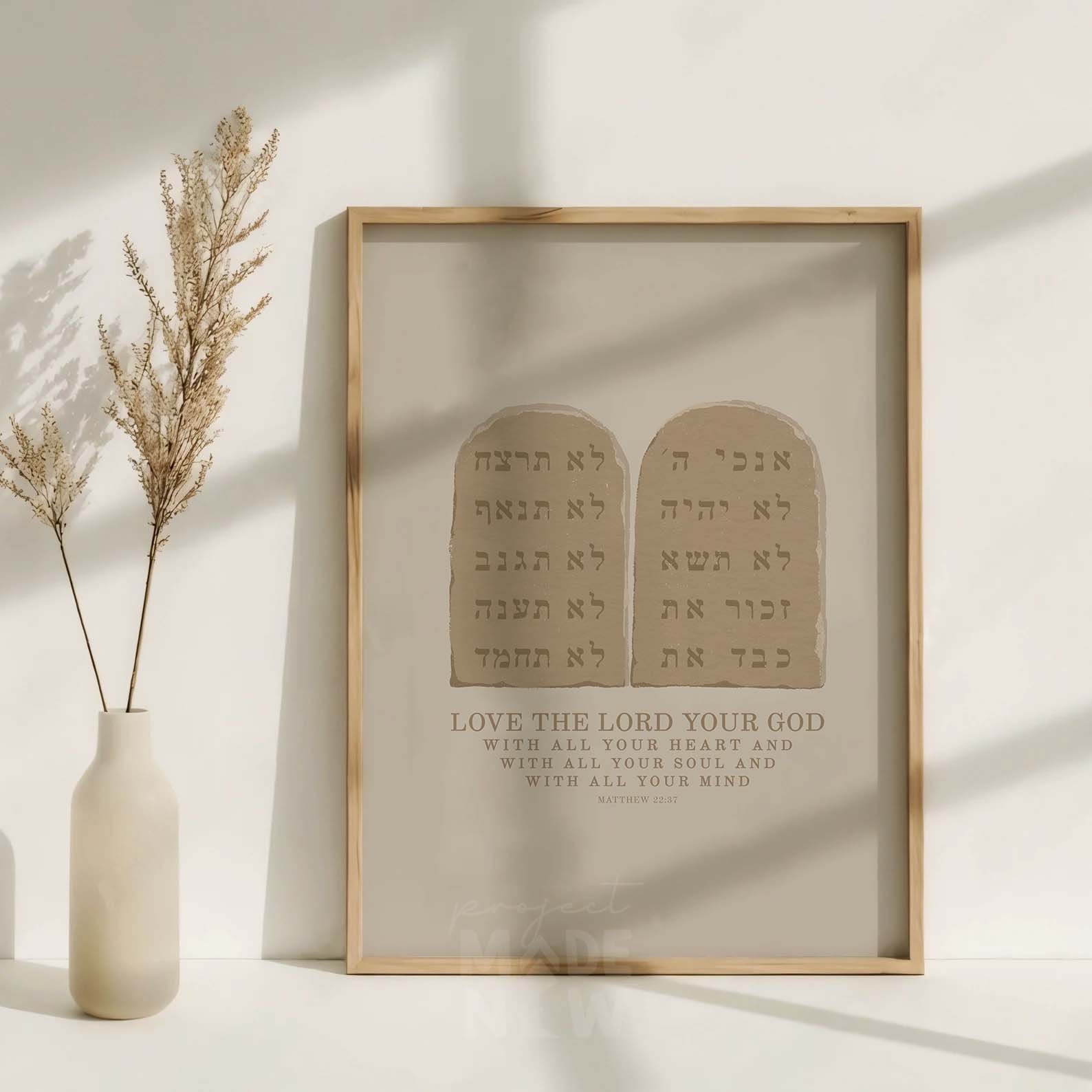 Ten Commandments DIGITAL DOWNLOAD, Jesus Commandment Bible Sketches ...