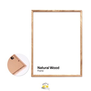 May include: Natural wood picture frame with a light brown finish. The frame is empty and ready to display a photo or artwork.