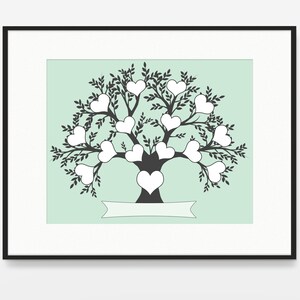 Impression d'arbre généalogique 4 générations de Green Four | Téléchargement numérique | Tableau d'ascendance vierge imprimable | Cadeau pour les parents | Carte des ancêtres