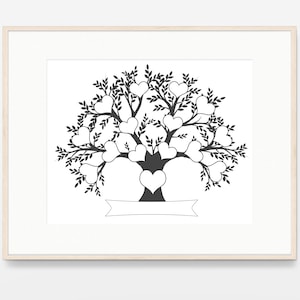 Blanc Quatre Arbres Généalogiques 4 Générations | Téléchargement numérique | Tableau d'ascendance vierge imprimable | Cadeau pour les parents | Carte des ancêtres